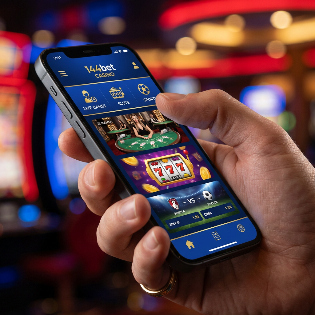 Aplicativo móvel 94bet - Interface do app em smartphone