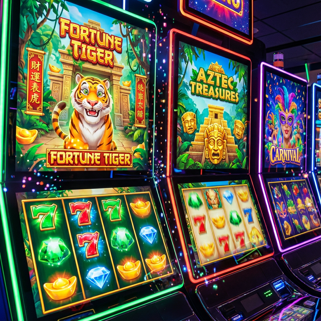 Caça-níqueis 94bet - Fortune Tiger, Aztec Treasures e jogos de carnaval